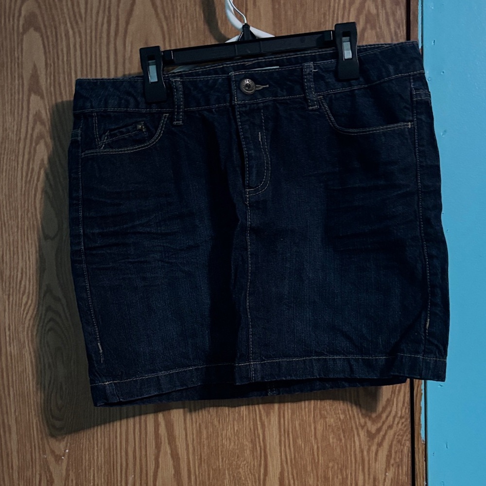 Route 66 Dark Blue Denim Mini Skirt